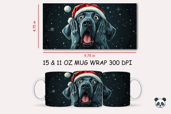 Bringing Holiday Humor to Life with the Funny Christmas Great Dane Scream Mug Wrap