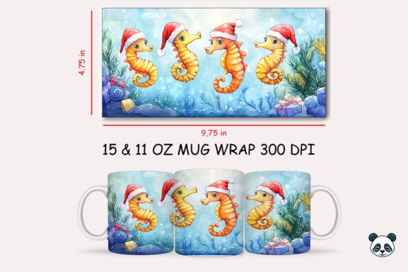Bringing Ocean Magic to Your Holiday Table with a Christmas Seahorse Mug Wrap