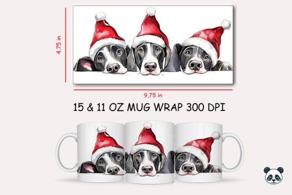 Christmas Great Dane Mug Wrap 1: A Festive Sublimation Design