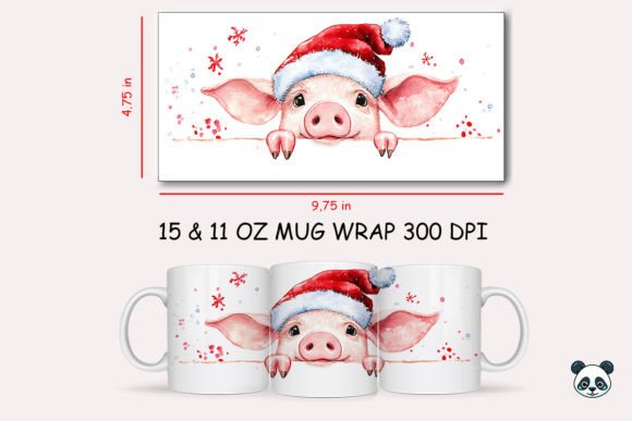 Creating Festive Drinkware with the Christmas Pig Mug Wrap 2: A Guide to Sublimation Design and Application