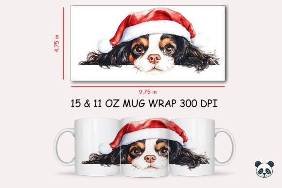 Creating Festive Memories with the Christmas Cavalier King Charles Spaniel Mug Wrap 2: A Guide to 3D Sublimation Design