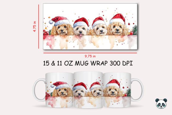 Creating Festive Sublimation Mugs with the Christmas Poodle Mug Wrap
