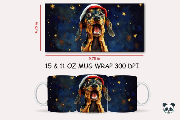 Creating Holiday Magic with the Funny Christmas Dachshund Scream Mug Wrap 1