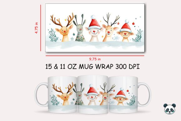 Elevating Holiday Merchandise with the Christmas White Reindeer Mug Wrap