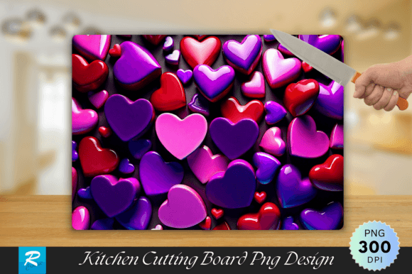 Evaluating the 3D Heart Cutting Board PNG Design for Sublimation Projects