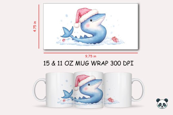 Evaluating the Christmas Baby Letter S with Shark Mug Wrap 1 for Custom Sublimation Projects