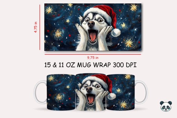 Evaluating the Funny Christmas Siberian Husky Scream Mug Wrap for Holiday Sublimation
