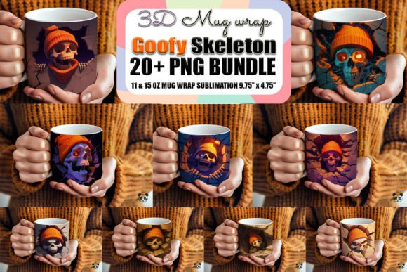 Integrating the Halloween Skeleton 3D Mug Wrap Bundle into Your Sublimation Workflow