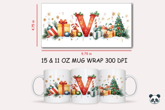 Mastering the Art of Personalized Gifts: A Guide to Christmas Letter V Mug Wrap Sublimation
