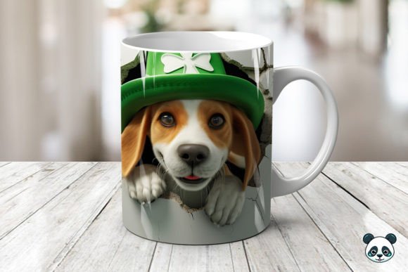 St Patrick Beagle 3D Mug Wrap