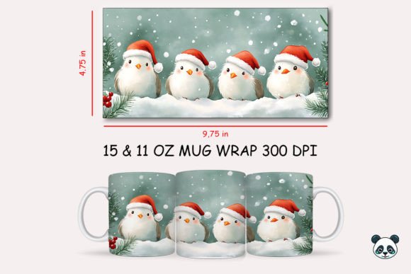 Strategic Branding with the Christmas Ptarmigan Mug Wrap 1 Design