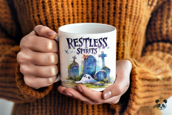 Unleash the Spooky Charm with RESTLESS SPIRITS Ghost Mug Wrap