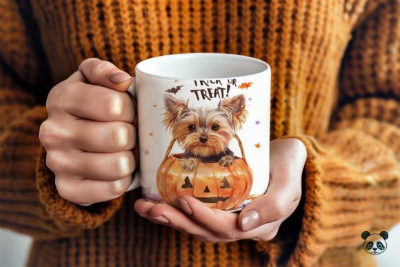 Yorkshire Terrier Trick or Treat 3D Mug Wrap
